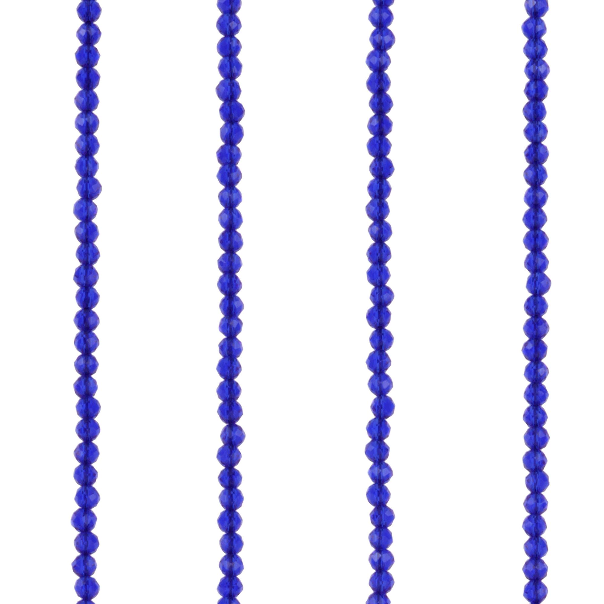 Blue Faceted Glass Round Beads, 2.8mm by Bead Landing™